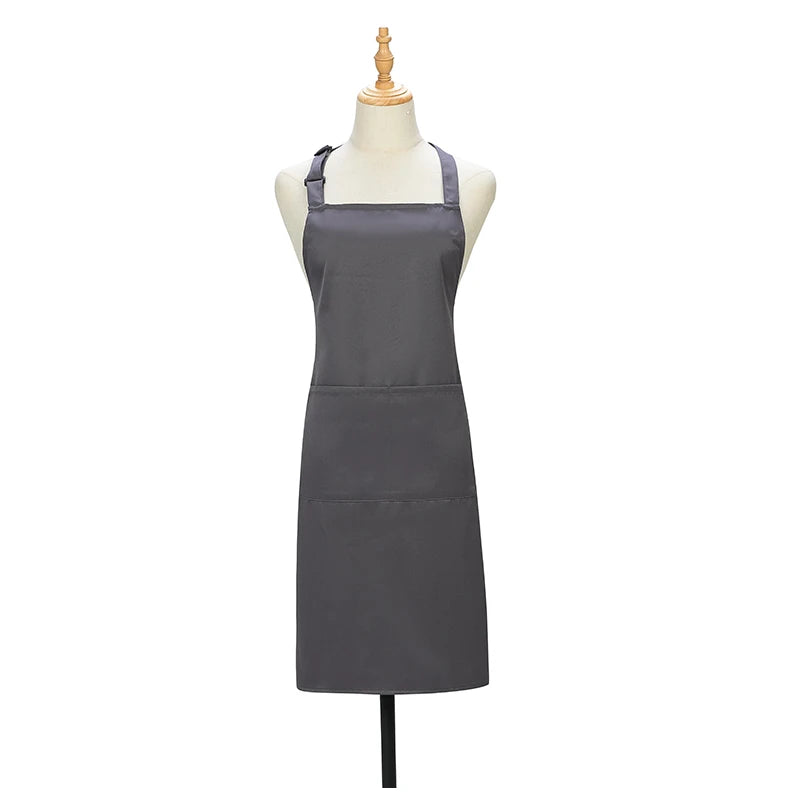 Women's Kitchen Apron for Woman Men Chef Work Apron for Grill Restaurant Bar Cafes Beauty Nails Studios Cleaning Smock