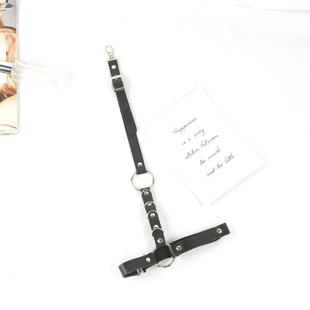 Women Skirt Belt Female Pu Leather Hip Hop Rock Nightclub Sexy Jeans Dress Heart Punk Belt with Metal Waist Chain