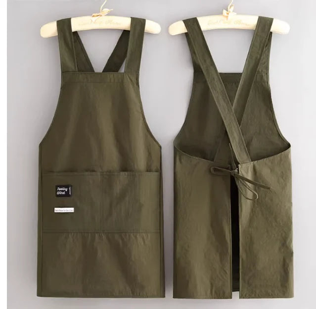 New Korean Household Kitchen Adult Waist Apron Waterproof Oil Resistant Cooking Chef Workwear for Catering Waiter Work Clothes
