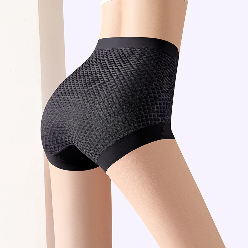 Fashion Belly Reducing Panties for Woman Women Micro Underwear Woman Ice Silk Women's Lingerie High Waist Panties Set Pack Sexy