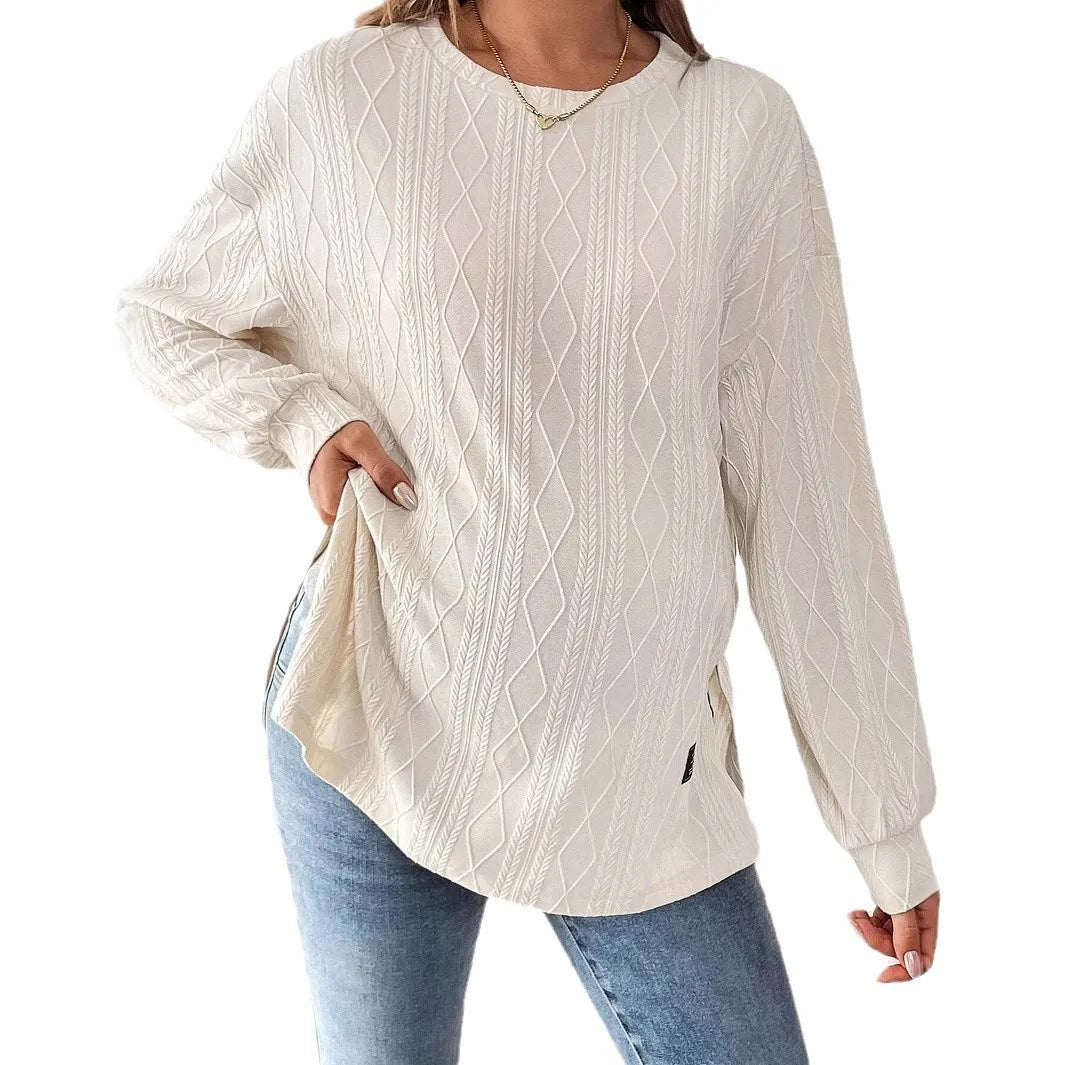 Pregnant Women Clothing Tees Maternity Clothes Pregnant Women Wear Round Neck Long Sleeve Monochrome Daily Leisure T-shirt