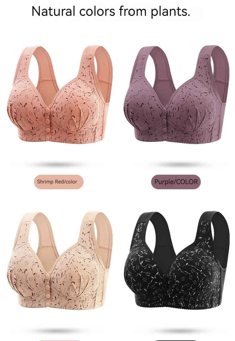 New Style Front-Buckled Mother's Bra For Women Large Size Thin Version No Steel Circle Vest-Style Bra Cover