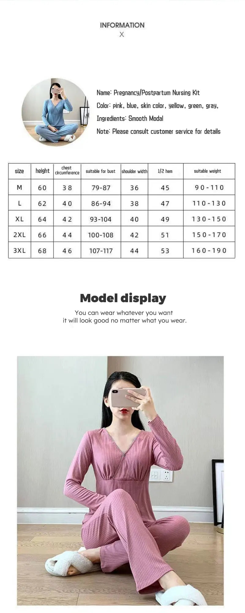 Maternity Nursing Sleepwear Breastfeeding Nightwear for Pregnant Women Pregnancy Breast Feeding Pajamas Suits Maternity Clothes