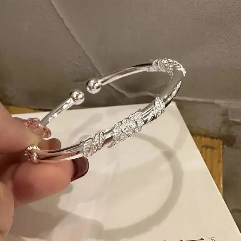 Luxury Sliver Bangles for Women Mobius Twisted Bangles Simple Bangle Wedding Party Jewelry Accessories Браслеты На Руку Женские