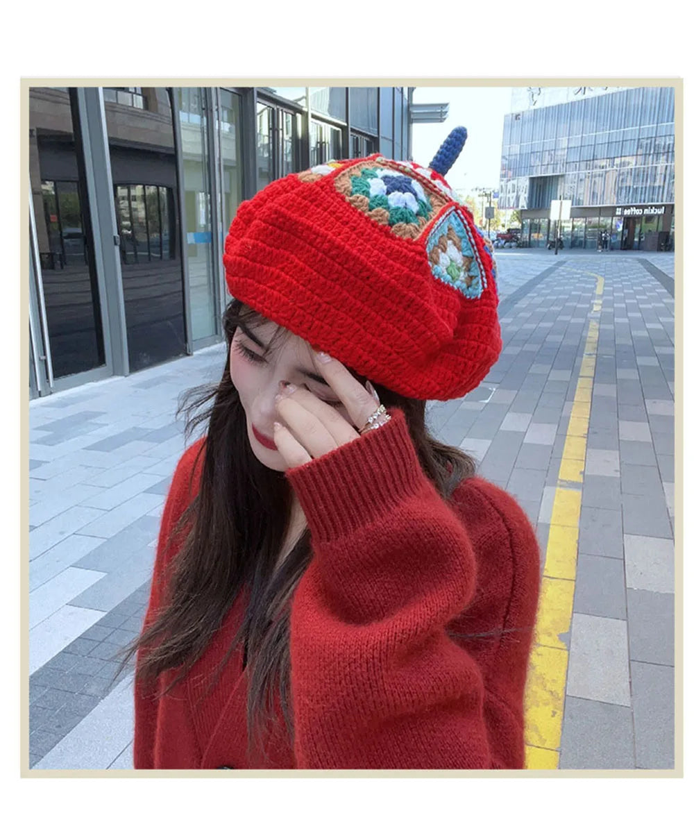 Crochet hat hats for women berets winter hats woman vintage beret hat women luxury woman hat new in hat Ladies hat mushroom hat