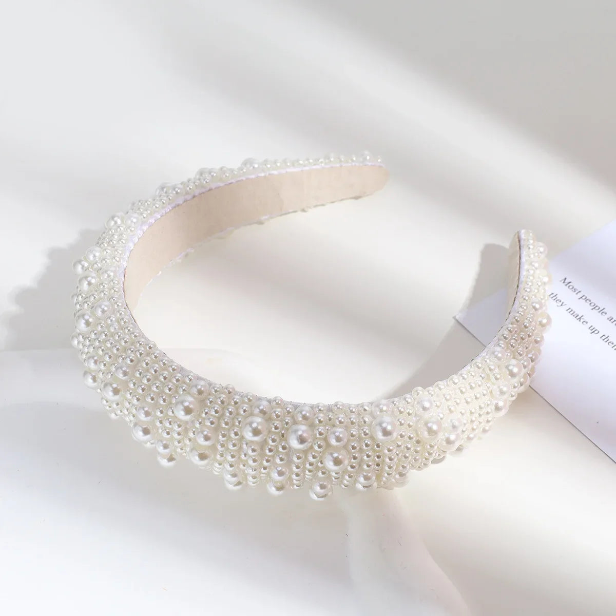 Handmade Bridal Pearl Headband BRIDE Alphabet Beads Elegant Masquerade Headdress Wedding Party Hair Accessories Photography Prop