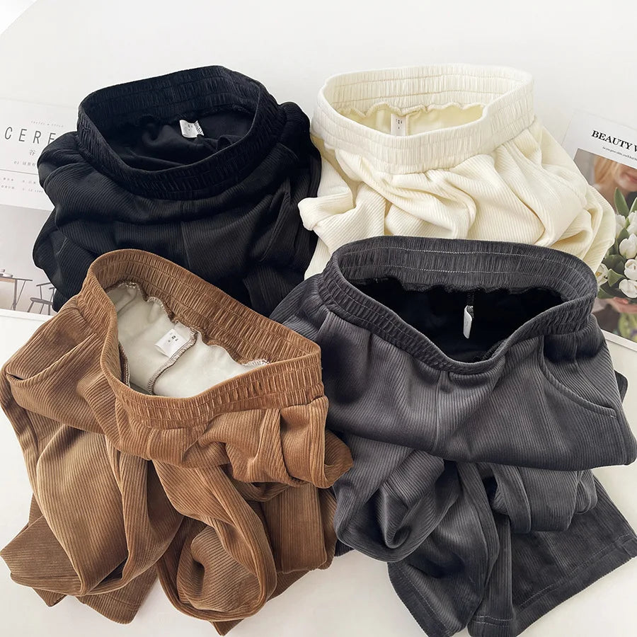 Wide-leg Trousers Women Autumn Winter 2025 New High Waist Draping Straight Tube Casual Versatility Floor Straight leg pants