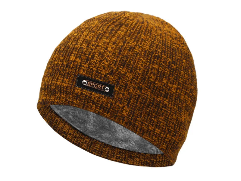 Knitted Hat Men Winter Hats For Women Beanie Hat Cap Fur Skullies Beanies шапка мужская Skull Gorro Bonnet Caps Man