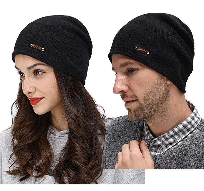 Knitted Hat Men Winter Hats For Women Beanie Hat Cap Fur Skullies Beanies шапка мужская Skull Gorro Bonnet Caps Man