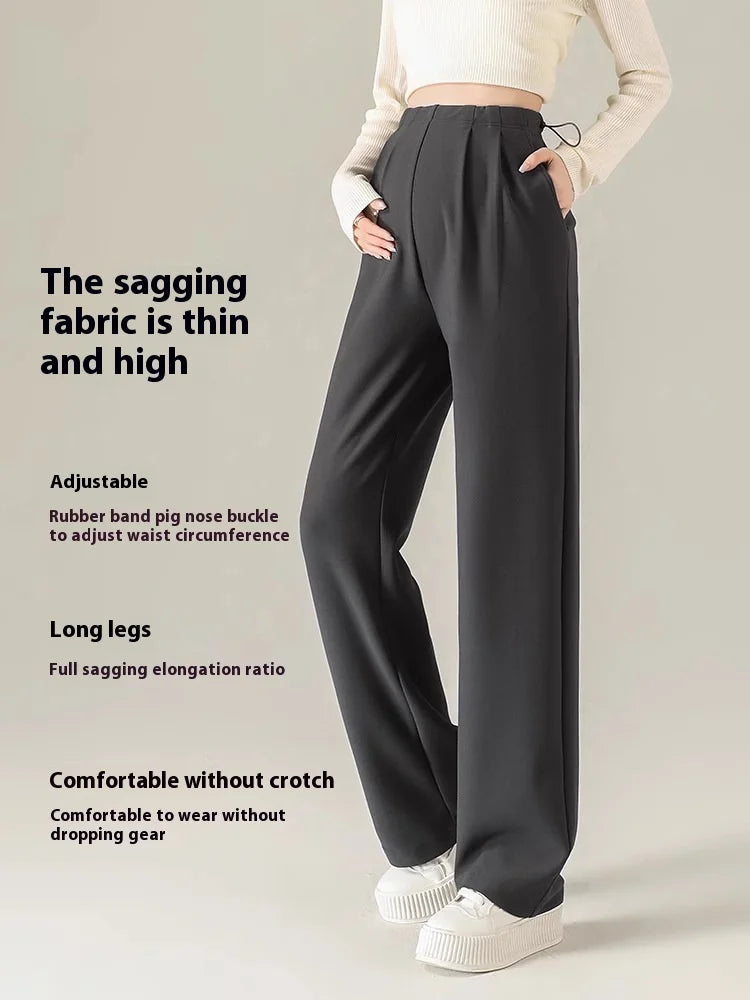 Maternity Pants Spring and Autumn Outside Wear No Support Wide Leg Pants Fall Pregnancy Not Strangling Belly Pants Maternity Wea