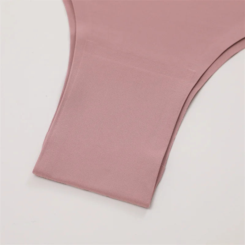 3PCS Women's Ultra-thin Seamless Panties Sexy Low Rise Brazilian Panties Ice Silk Underwear Sexy Panty Low Waist G-string Female