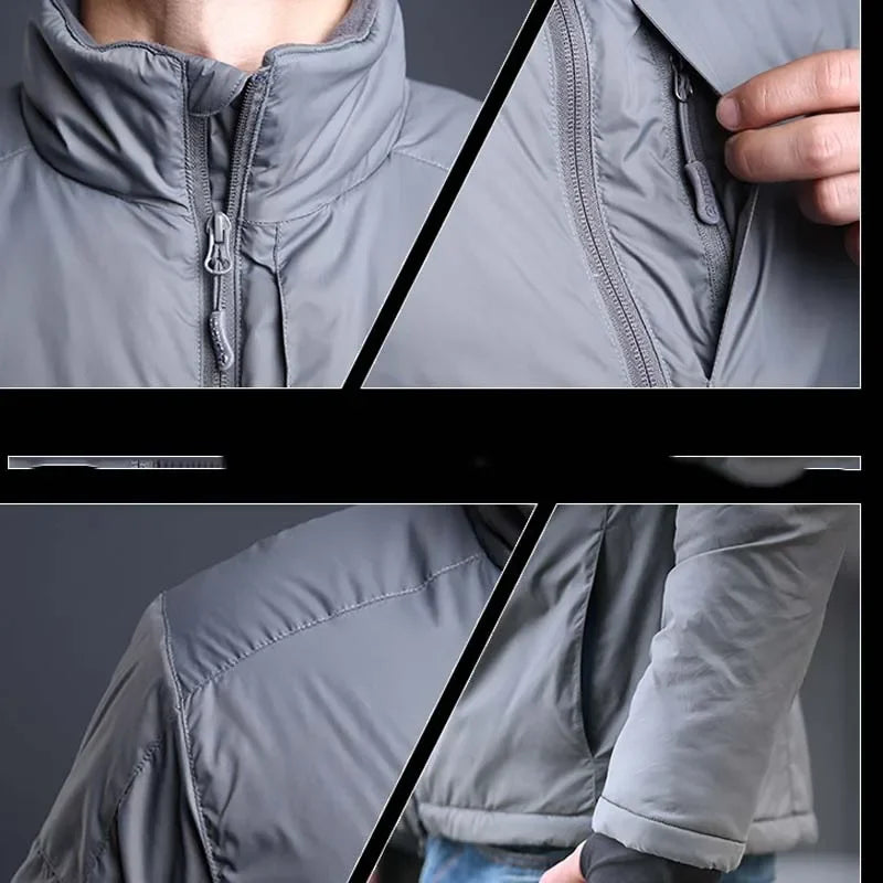 Winter Outdoor Jackets Men Parkas Warm Lightweight Tactics Causal Jacket Heat Reflective Windproof Hiking Coat Windbreaker
