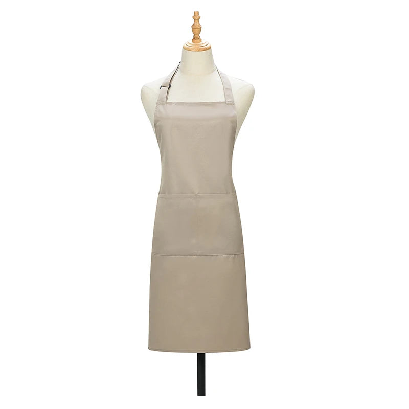Women's Kitchen Apron for Woman Men Chef Work Apron for Grill Restaurant Bar Cafes Beauty Nails Studios Cleaning Smock