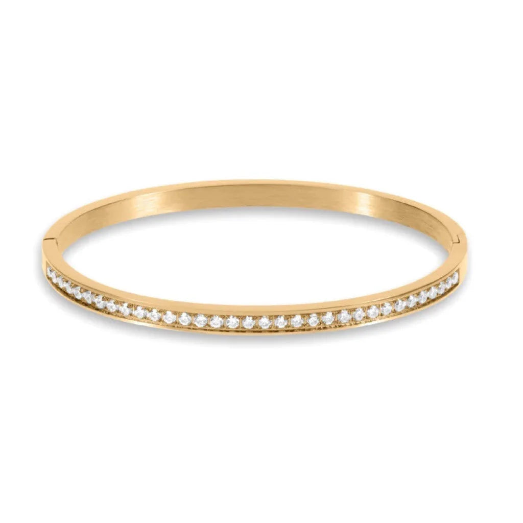 Fashion Bangles for Women Men Trendy Stainless Steel Metal Bracelets Punk Gold Color Bohemian Jewelry Accessories Gift Wholesale