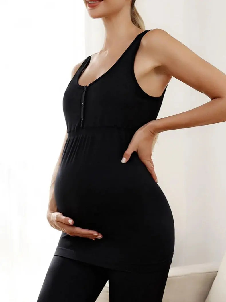 Maternity Nursing Yoga Vest Women's No-Need-To-Wear Underwear Beautiful Back Postpartum Vest for Nursing Pregnant Women