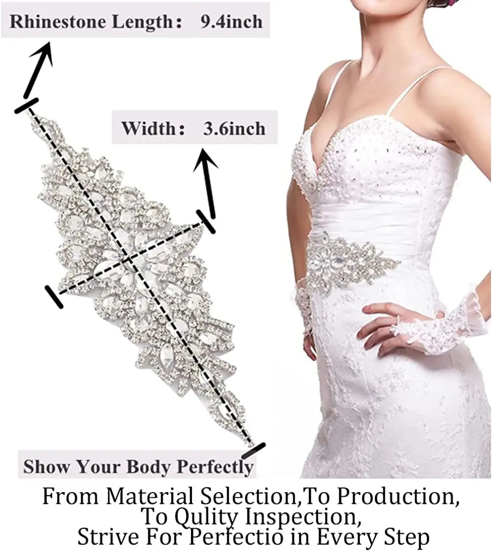 Bridal Belt With Crystal Rhinestones Handmade Wedding Belt Marriage Bridal Ribbion Belts Sash For Women Girl Dresses Accessories