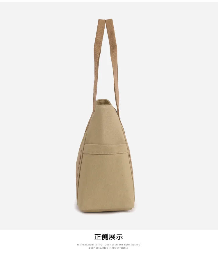 Women's handbag Fashionable Women's Canvas Top-Handle Bag for Daily Commuting and College Style Student Outfit Shoulder Bag