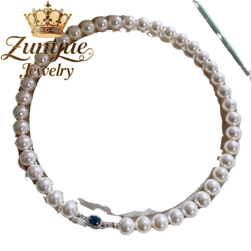 Pearl Necklace Accessory Beaded Collarbone Chain, High-End And Light Luxury Neckchain Accessory Fashion Jewelry Exquisite Luxury