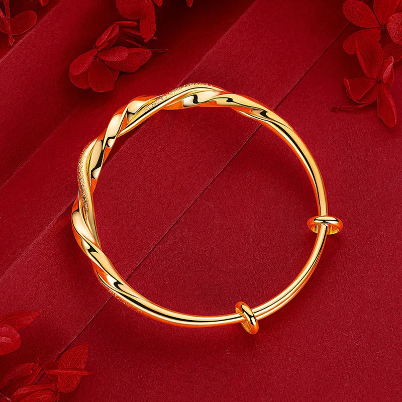 Luxury Sliver Bangles for Women Mobius Twisted Bangles Simple Bangle Wedding Party Jewelry Accessories Браслеты На Руку Женские