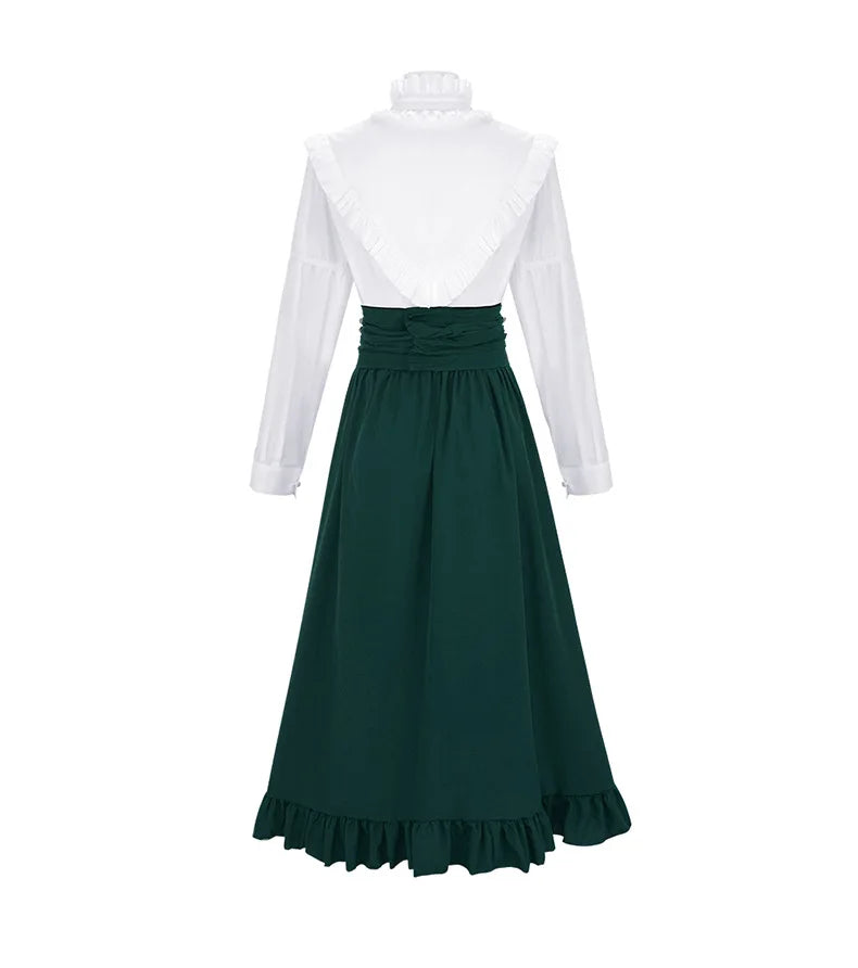 19th century Victorian women's dress classic two-piece Renaissance dress