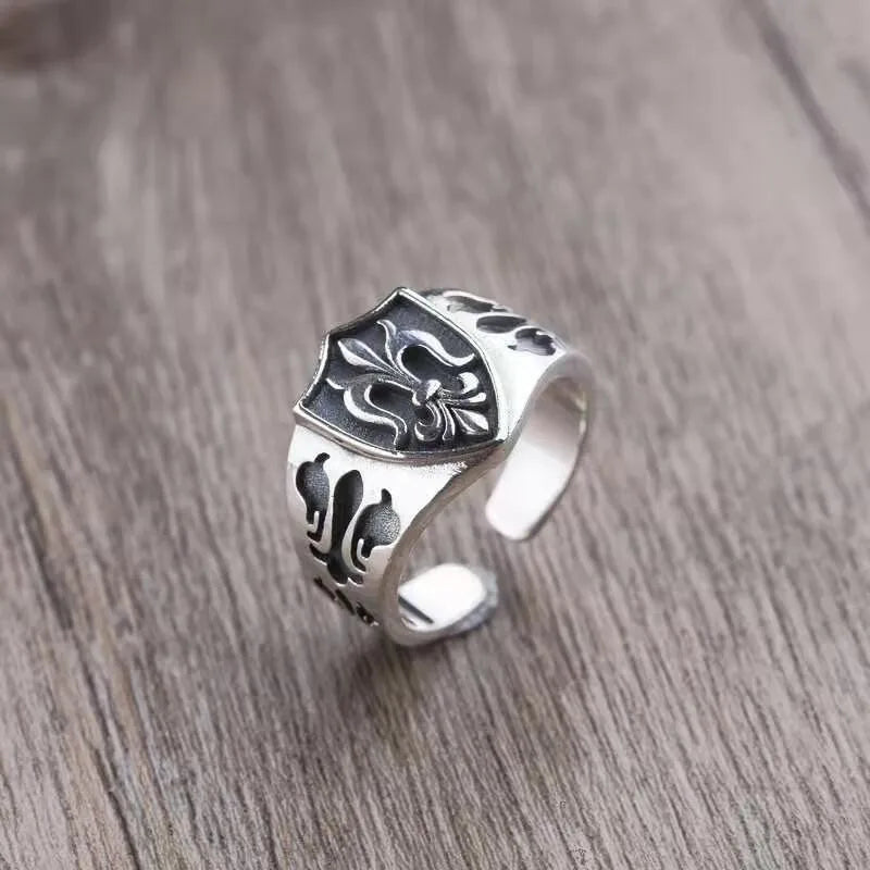 Anchor Ring Ring Hipster Personality Versatile Retro Thai Silver Ring