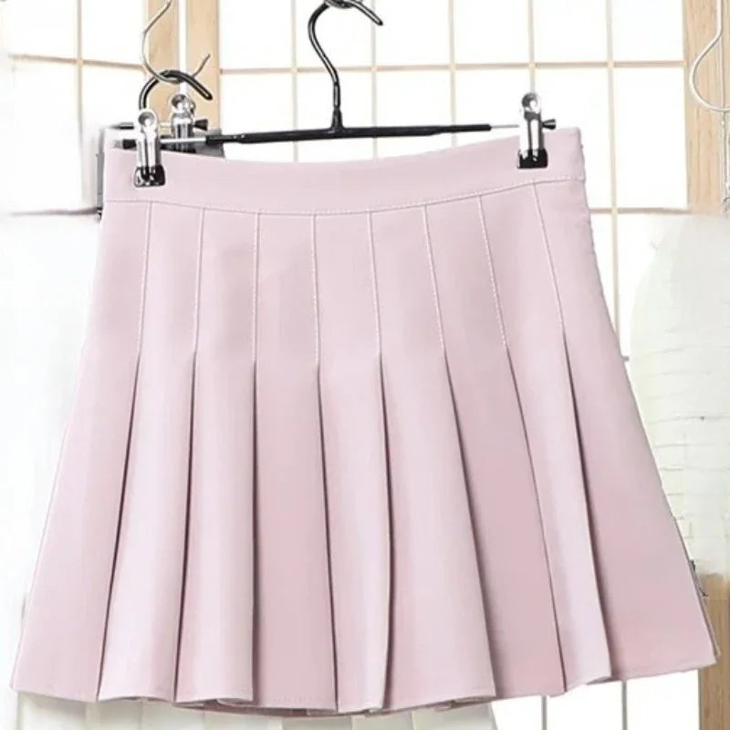 Skirts Summer 2024 Woman Skort Korean Fashion White Faldas Plisadas Para Mujer Lady Clothes A Line Mini Kawaii Pleated Skirt