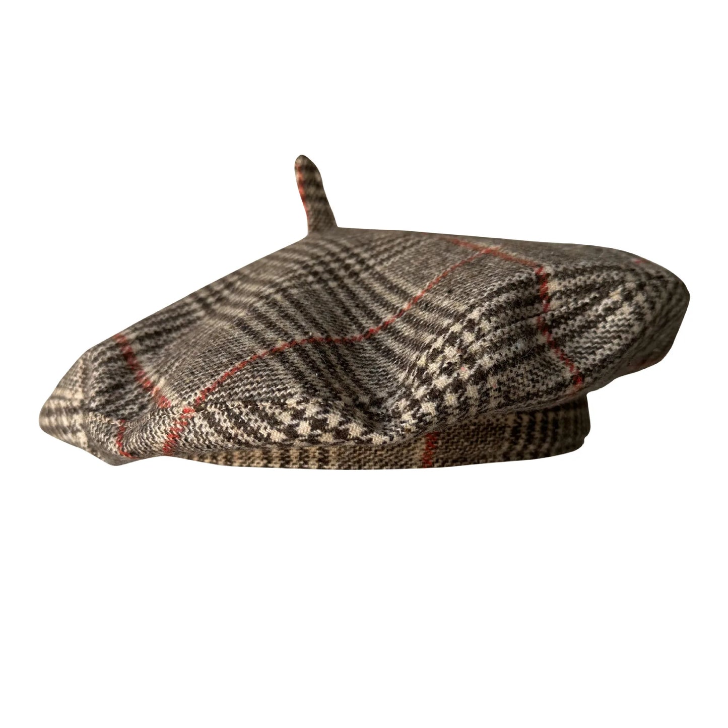 New Berets for Women in Autumn Winter British Inspired Checkered Design UFO shaped Face Slimming Retro Elegant Painter Hats