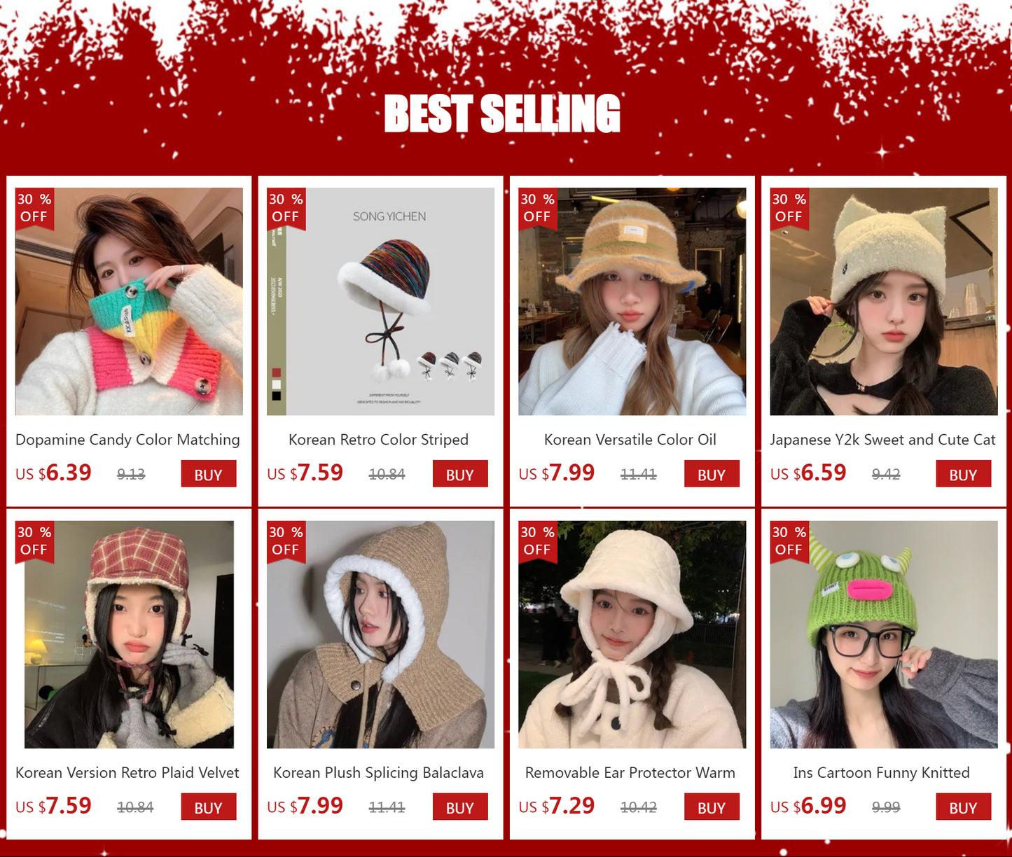 Women's Hat 100% Wool Beret Knitted Tweed Contrast Stripe Japanese Painter British Retro Autumn Winter Hats