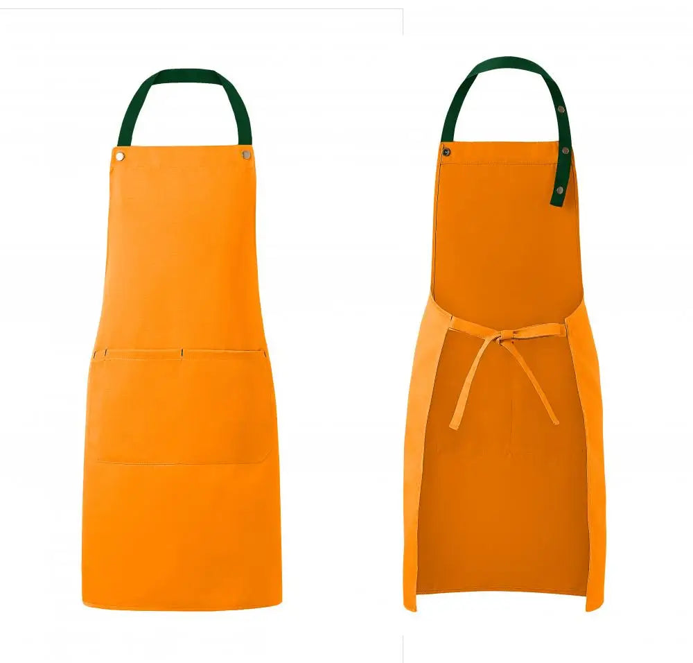 Kitchen Apron Custom Logo Polyester Plain Mandiles for Man Women Restaurant Bar Waiters Chefs Cleaning Bibs Nail Salon Aprons