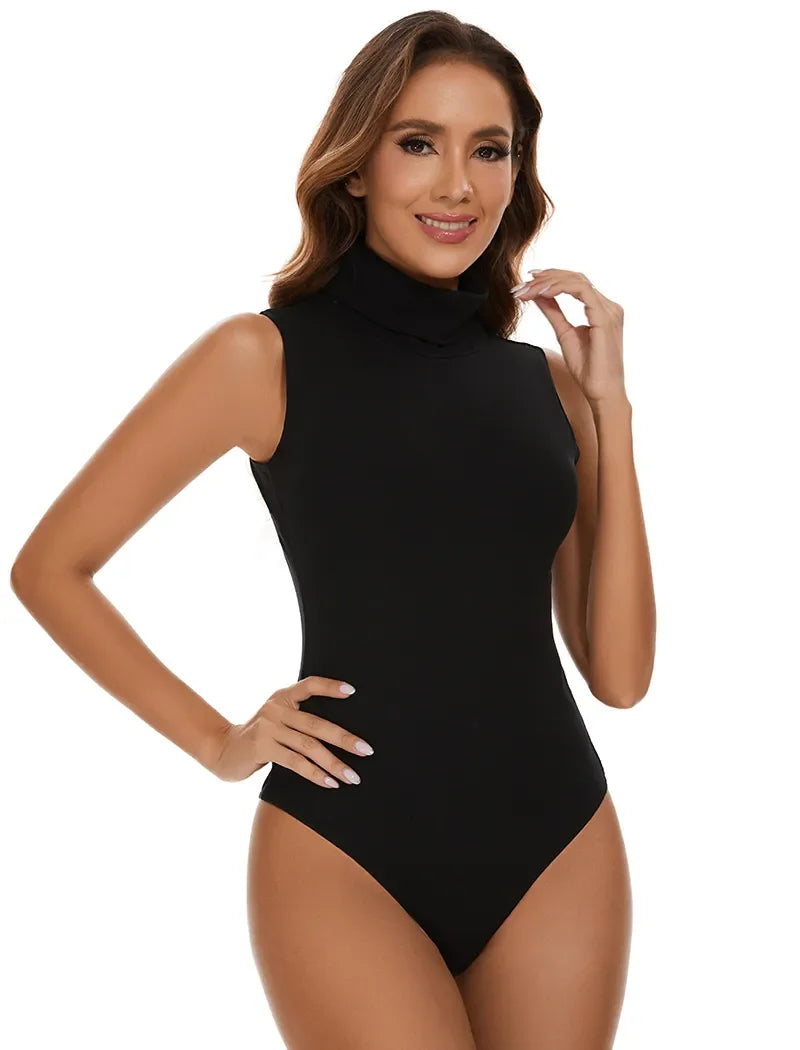 Bodysuit for Women Tummy Control New Tops Body Shaper Compression Butt Lifting Shapewear High Collar Sleeveless Bodysuits