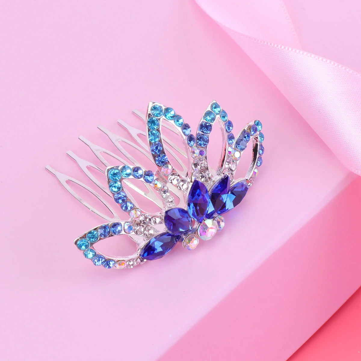 Women Hair Comb Bridal Headdress Ribbon Hairpin Bride Insert Wedding Miss Ribbons