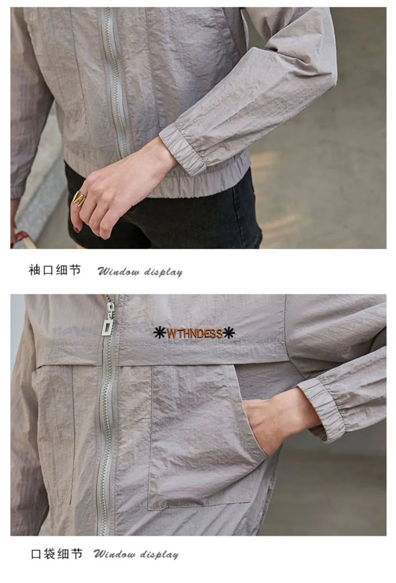 Sunscreen Coat Women's Summer Outerwear Breathable Joker UV Protection Sun-Protective Clothing Jacket Thin 2024 New Female Tops
