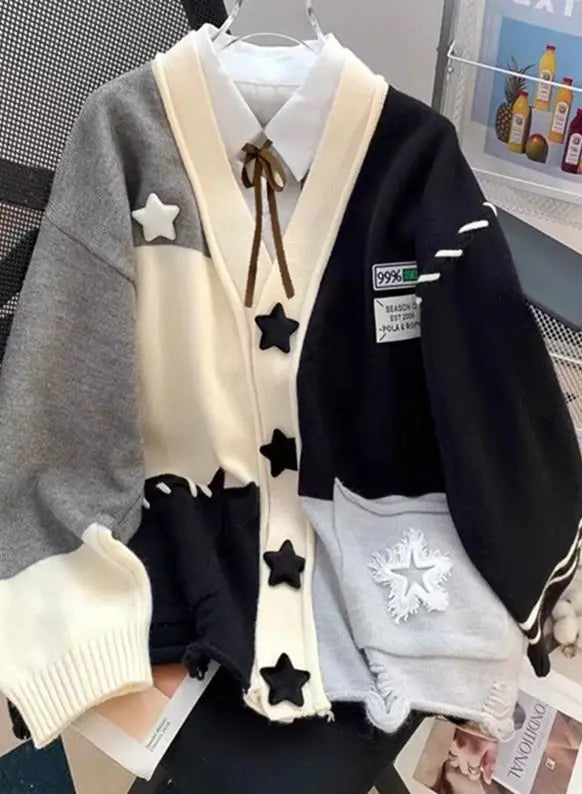 Sweater Jacket for Women Loose and Lazy Style Soft and Sticky Knitted Cardigan Top