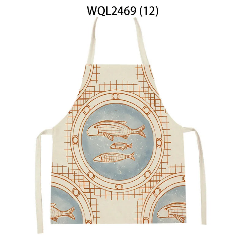 Kitchen Aprons for Women Linen Bibs Household Cleaning Apron Home Waterproof Chefs Cooking Baking Apron for Child