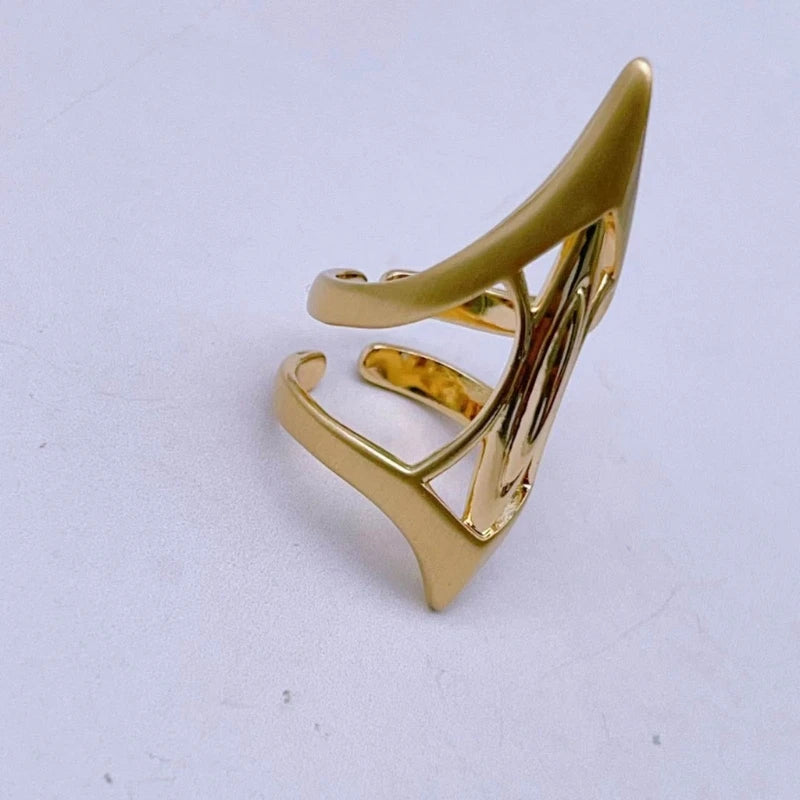 Advanced Hollow Ring Jewelry Aesthetic Open Rings Dinner Party Rings DropShip
