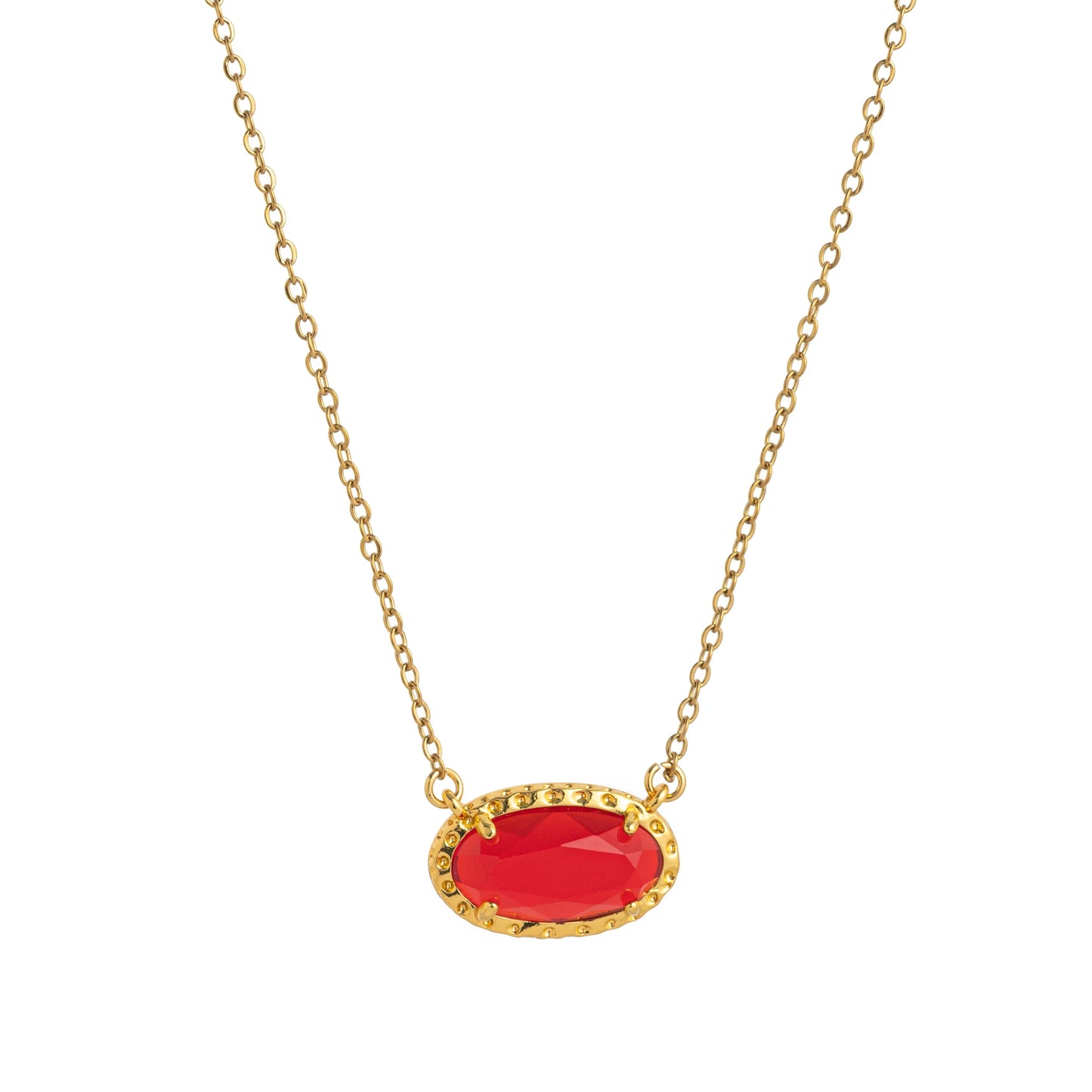 Colorful zircon, natural stone, bone chain, oval, fashionable, popular, niche, personalized jewelry, gold-plated