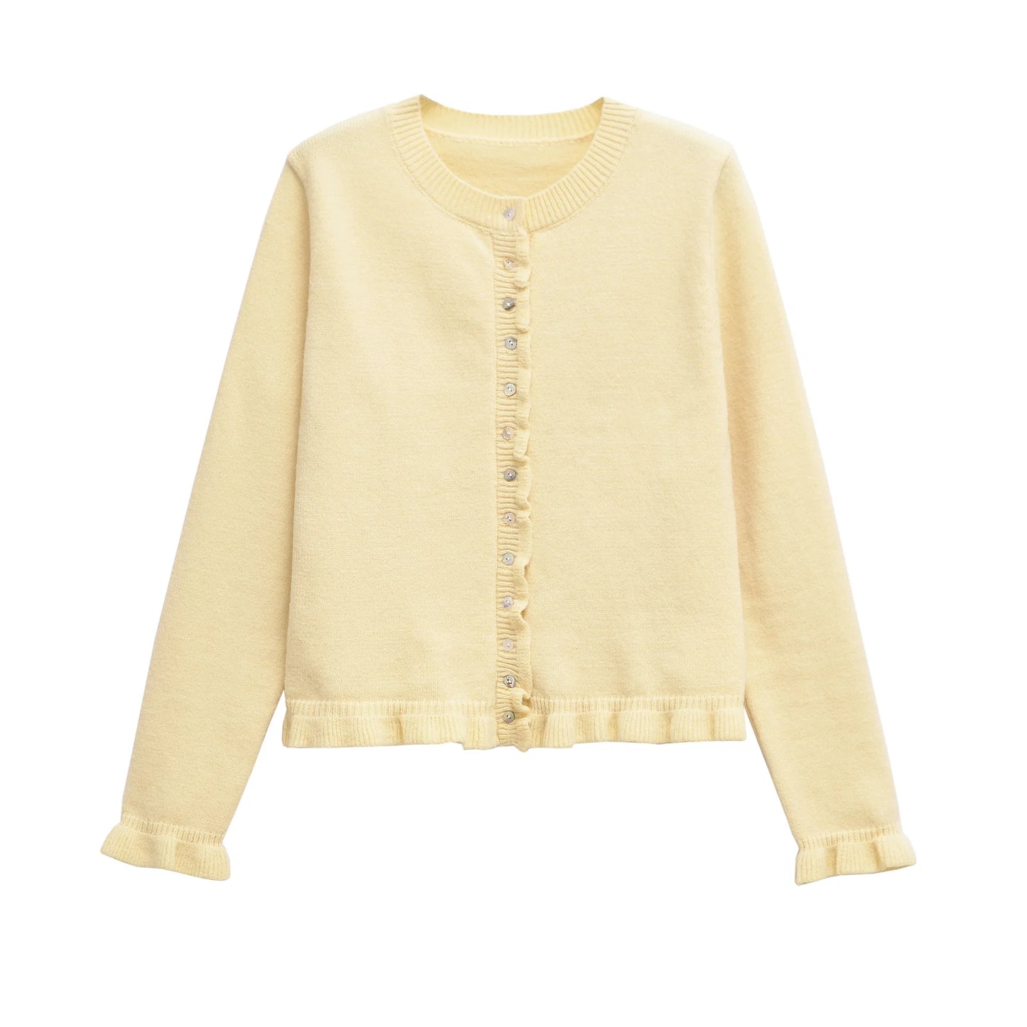 HH Sweater For Women Casual Solid O Neck Single Breasted Long Sleeve Knitted Cardigan Autumn Maternity Outfit Outwear Tops