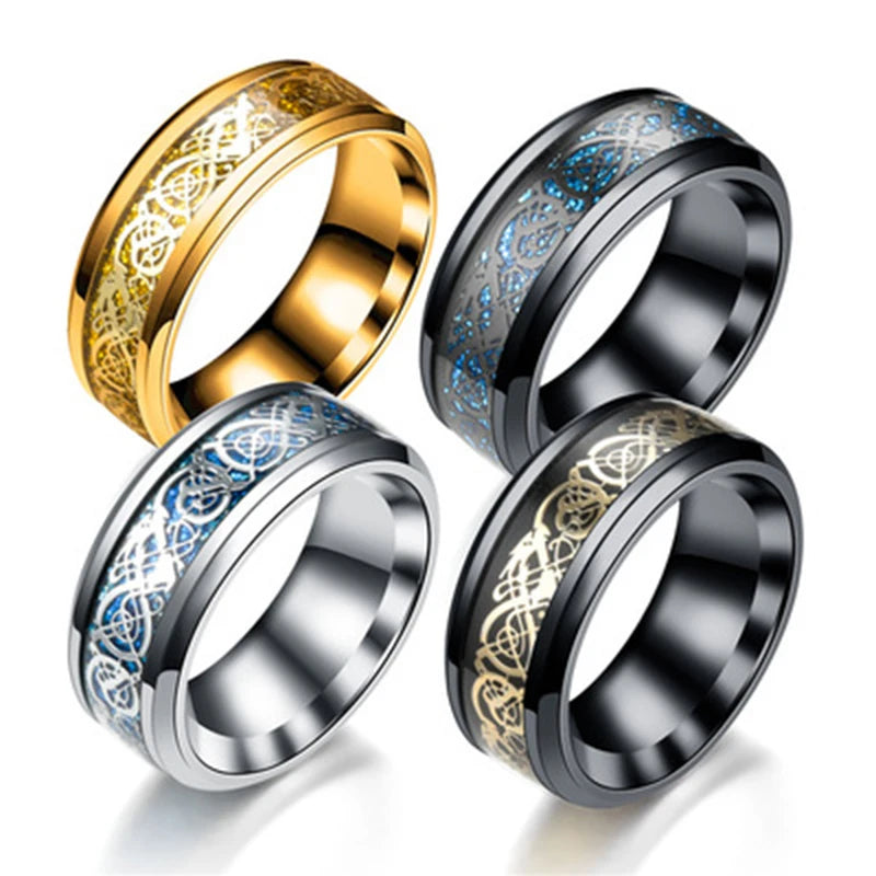 02 2024 Dragon Ring For Men Women Wedding Stainless Steel Jewelry