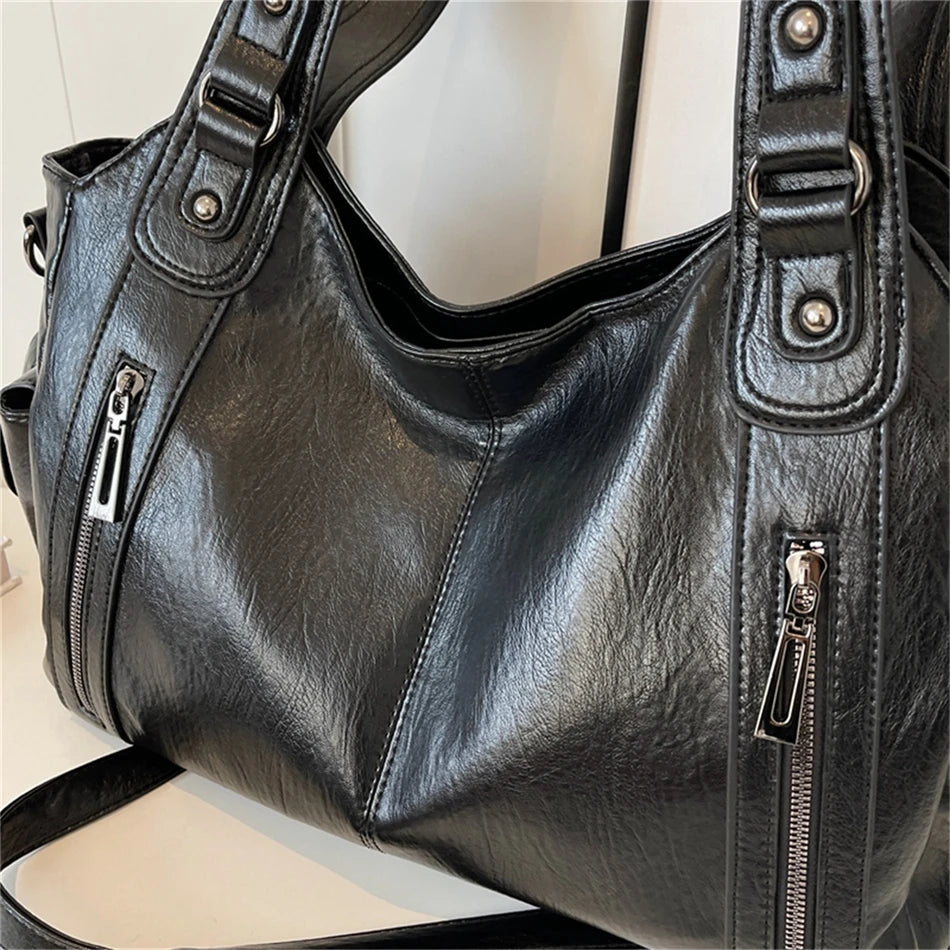 Female Handbag Large Capacity Shoulder Bags Big Stylsih Tote Bag Ladies Soft Leather Hobos Messenger Bags Women Shopper Bag Sac