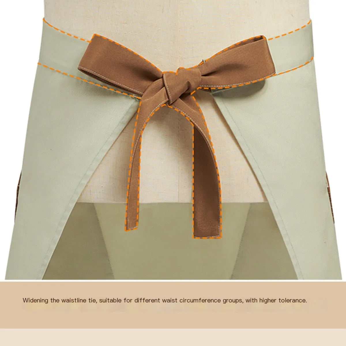 1 Piece Waist Apron for Ladies Kitchen Restaurant Waitress Apron with Side Pockets And Reinforced Seams