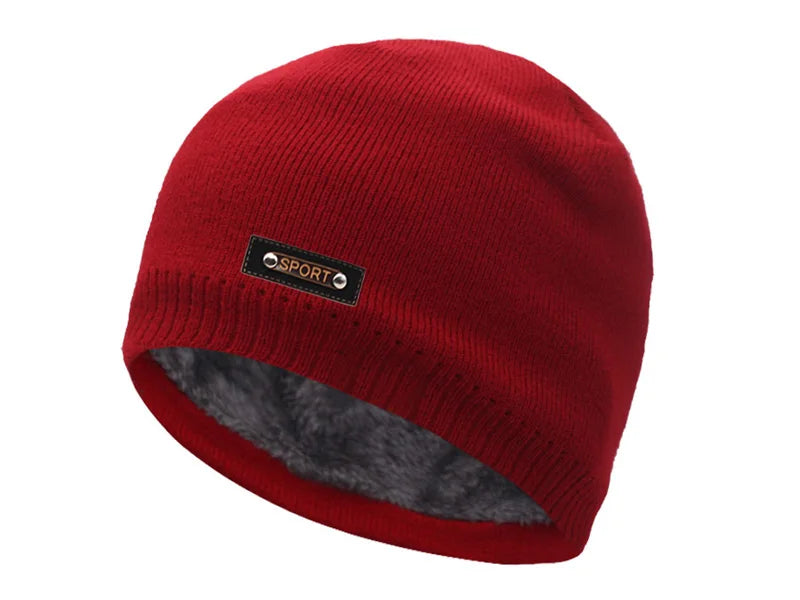 Knitted Hat Men Winter Hats For Women Beanie Hat Cap Fur Skullies Beanies шапка мужская Skull Gorro Bonnet Caps Man