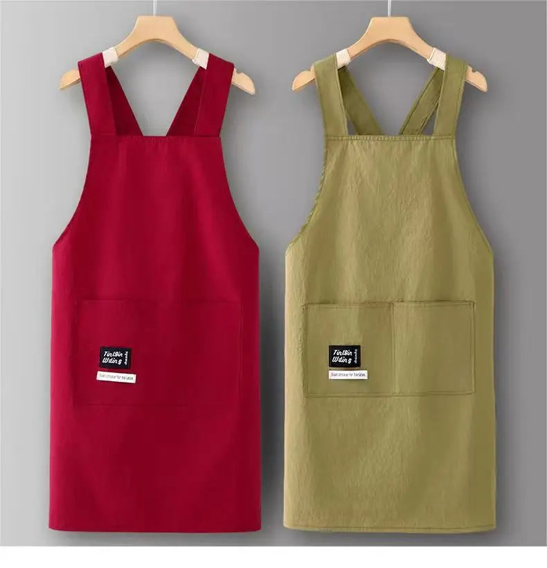 New Korean Household Kitchen Adult Waist Apron Waterproof Oil Resistant Cooking Chef Workwear for Catering Waiter Work Clothes
