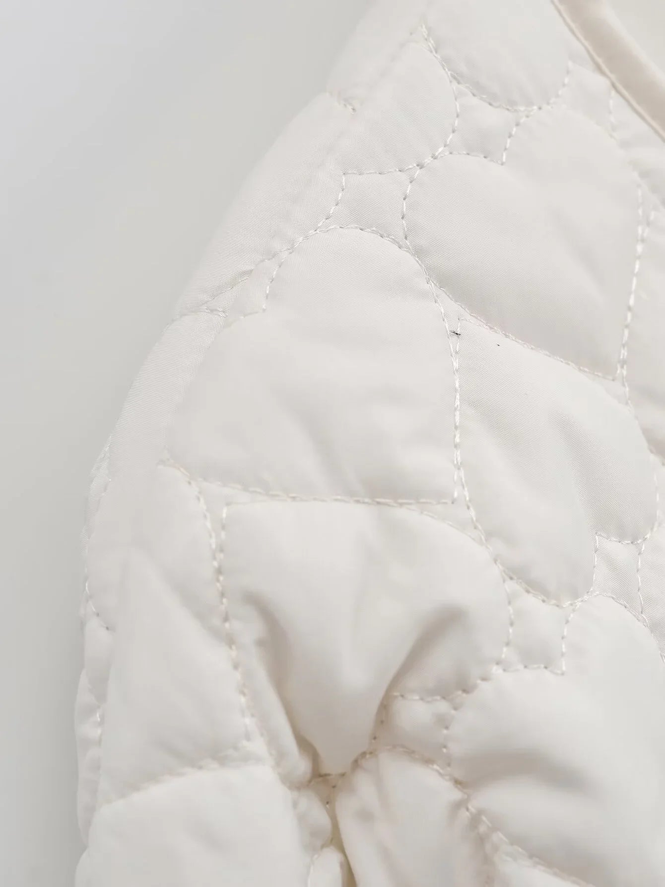Women's outerwear 2025 heart-shaped quilted cotton jacket women's Korean round neck jacket cotton jacket