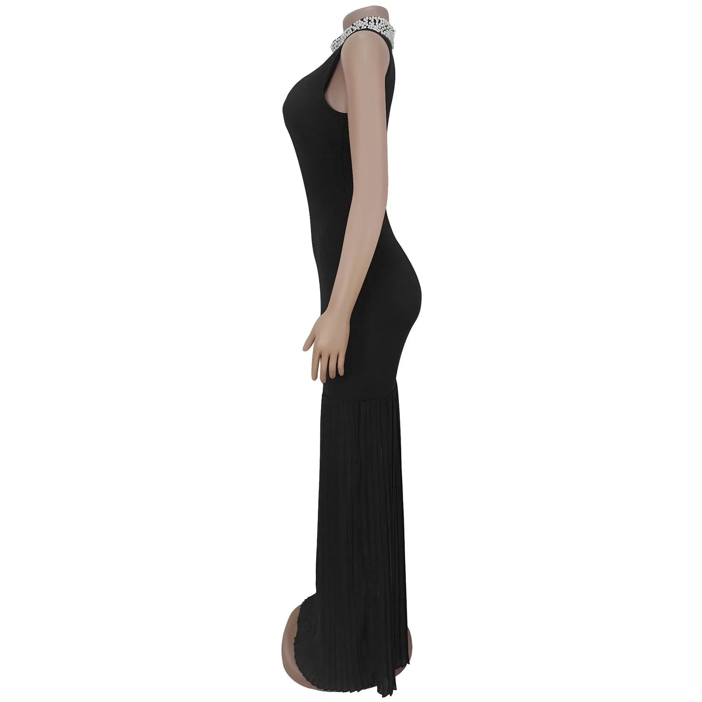 Womens Dresses Fashion Elegant Party Dresses Female Clothing Patchwork Pleated Evening Dresses Wedding Guest Woman Dress HXY262