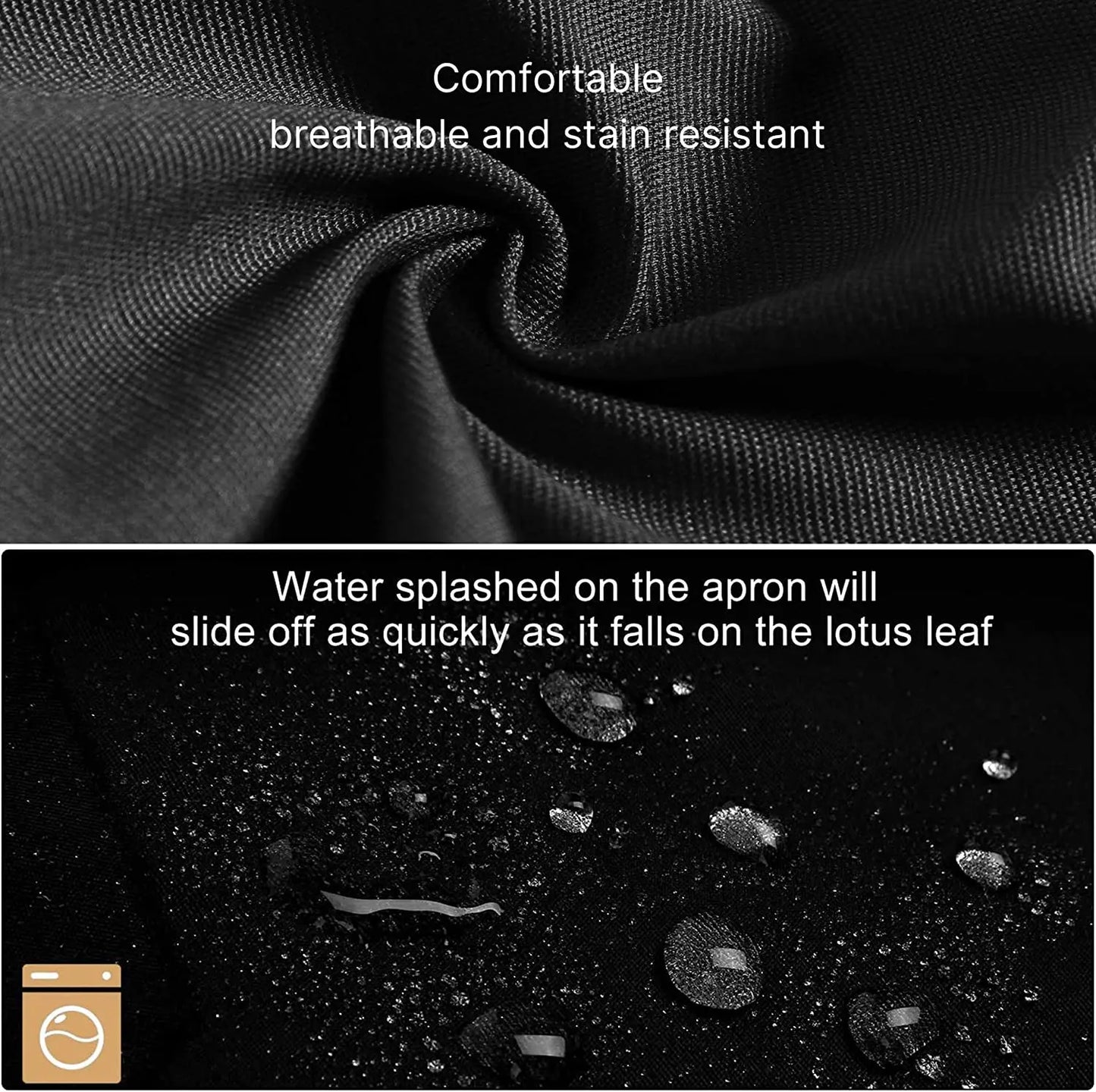 Kitchen Cooking Apron Female Male Pocket Adjustable Waterproof Thickened Apron Baking Bar Restaurant Cafe Working Clothes