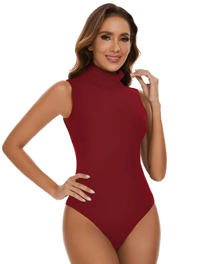 Bodysuit for Women Tummy Control New Tops Body Shaper Compression Butt Lifting Shapewear High Collar Sleeveless Bodysuits