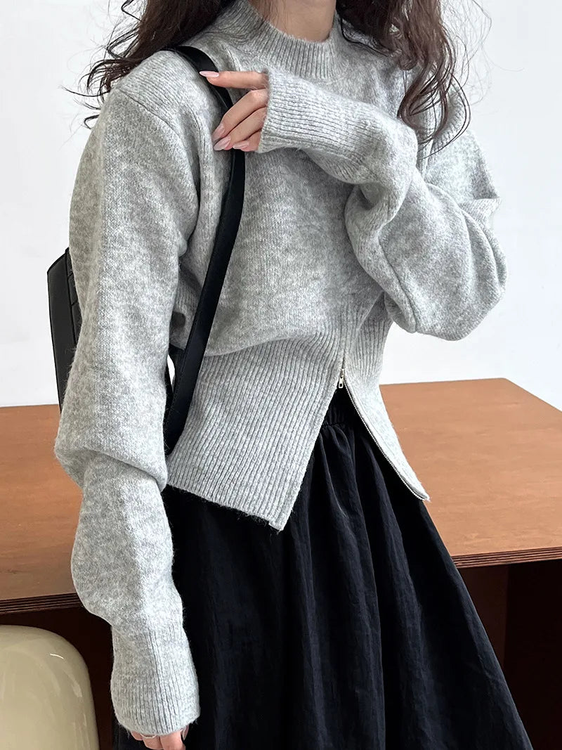 Sweater Women Winter Pullover Girls Sweater Oversize Knitting Tops Vintage Long Sleeve Fall Female Knitted Outerwear Warm Pull