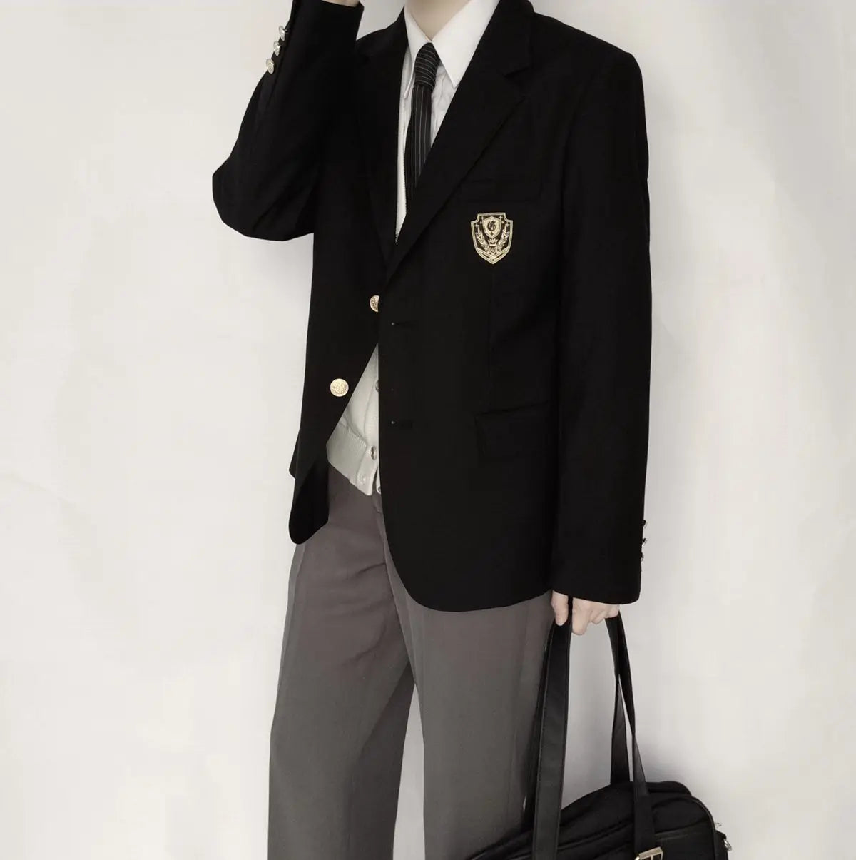 Blazer for Women Notched Collar Single Breasted Black Blazers Outwear JK College Student Uniform Autumn Loose Streetwear Chic