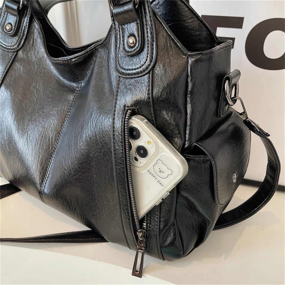 Female Handbag Large Capacity Shoulder Bags Big Stylsih Tote Bag Ladies Soft Leather Hobos Messenger Bags Women Shopper Bag Sac