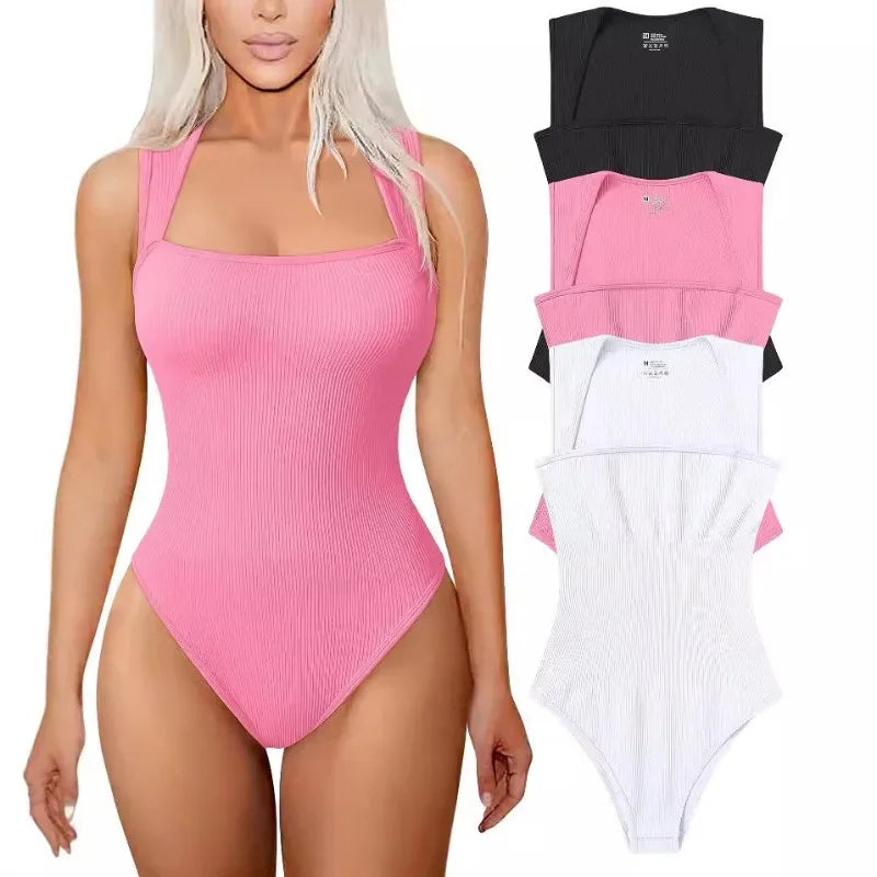 Women's Sexy Sleeveless Jumpsuit With Slimming High Elasticity Abdominal Compression Hip Lifting Slim Fit Jumpsuit Bodysuit
